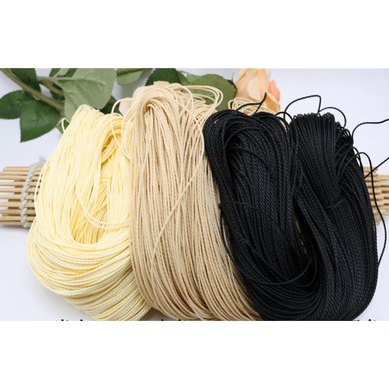 bó 90met dây sáp wax Đài Loan không thấm nước đan vòng tay, trang trí handmade 40 màu để chọn