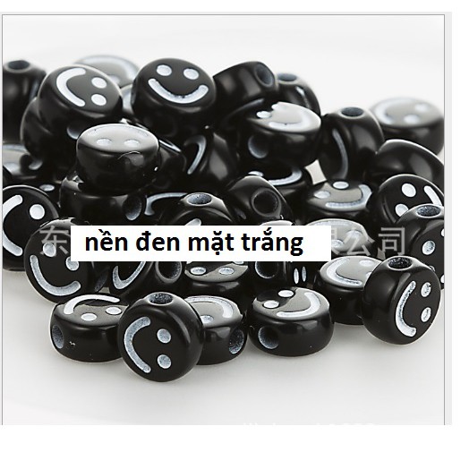 25 gam hạt mặt cười 7MM / 10mm làm vòng nhiều màu