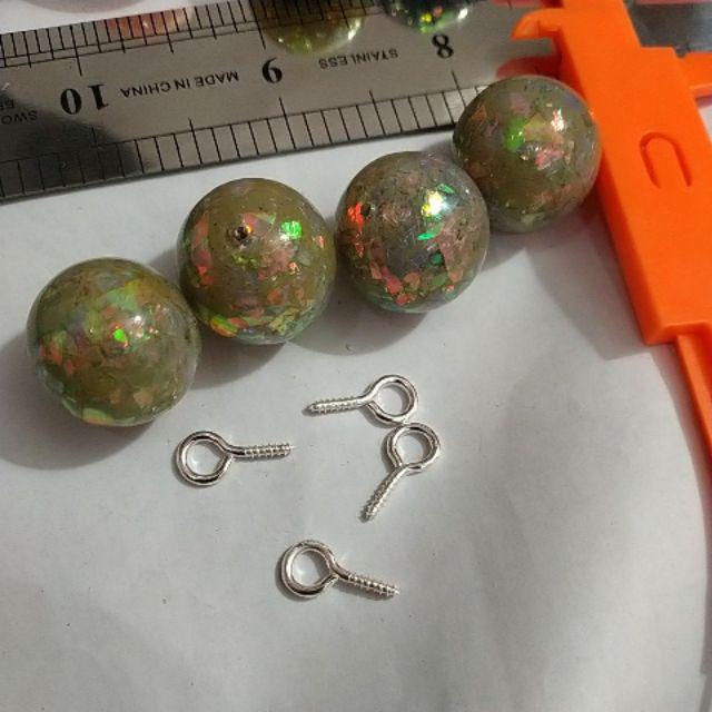 Gói 20gam hạt như kim tuyến nữa lỗ 20mm+ kèm khoen