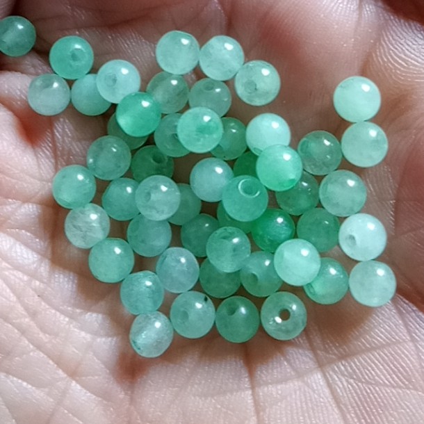 10-20 viên đá thiên nhiên 4-5mm nhiều màu làm vòng