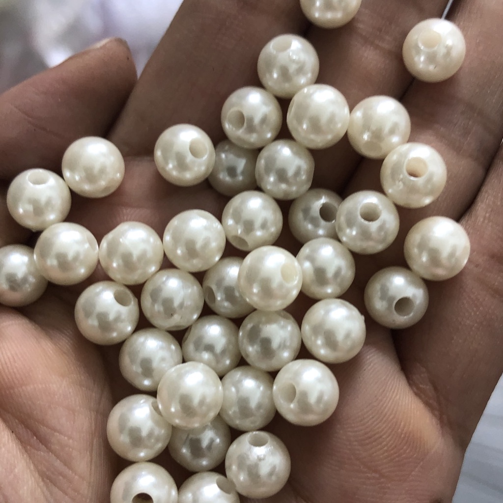 500gam hạt châu, hạt cườm ngoc trai nhựa nhiều màu nhiều size 4-6-8-10-12ly