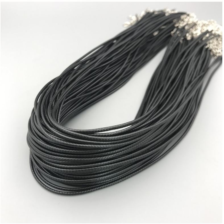 vòng cổ dây chuyền sáp da trơn size 1.5mm & 2mm