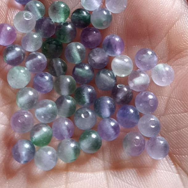 10-20 viên đá thiên nhiên 4-5mm nhiều màu làm vòng