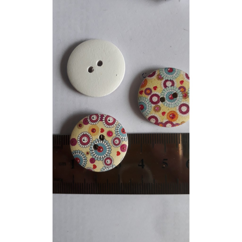 5 Hạt nút gỗ, cúc gỗ nhiều mẫu (#P124-94-T04)