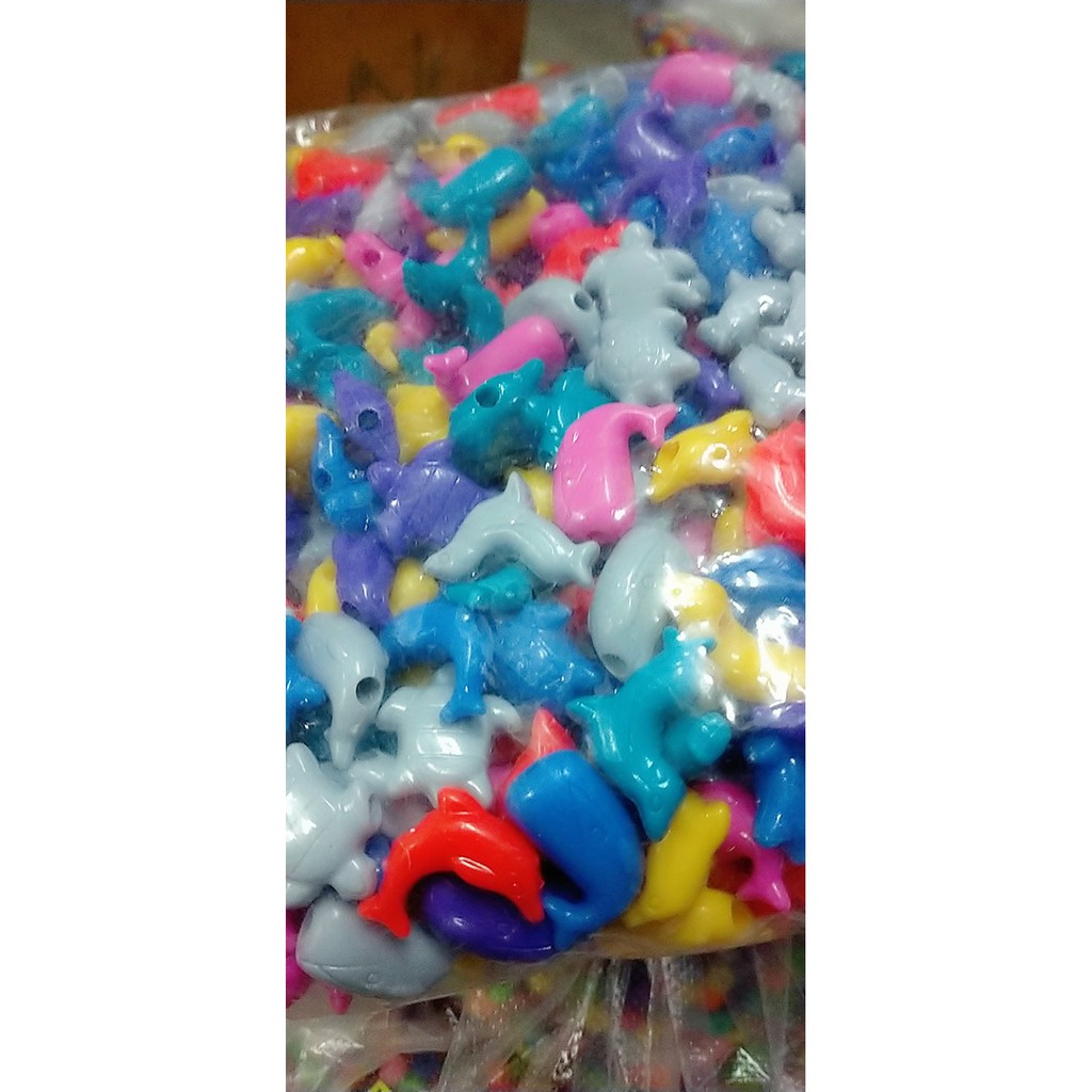 P132-9 M3/ Hỗn hợp cá, rùa nhiều màu có lỗ xỏ 4mm làm đồ chơi, trang trí