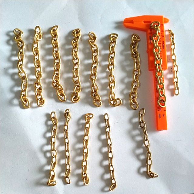 5 đoạn xích vàng dầy 6cm