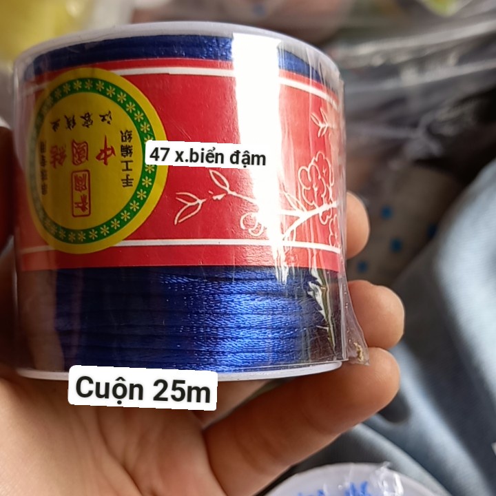 Cuộn 30-100m dây tim 2.5m Đài Loan hàng nhập khẩu loại đẹp nhiều màu để chọn, dây đan vòng tay, dây thắt vòng,vòng cổ