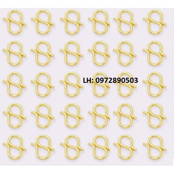 móc khóa chữ M, chữ W, chữ S làm trang sức vòng tay, vòng cổ