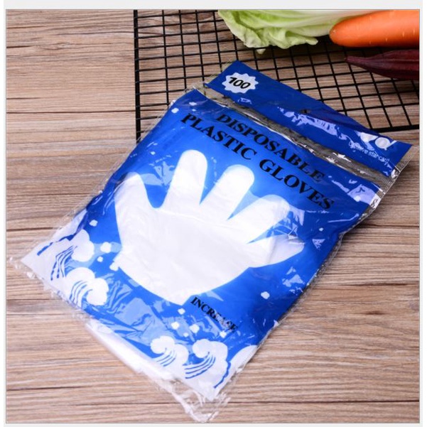 100 cái bao tay nilon - bao tay nylon dùng 1 lần, găng tay nylon  p191-70