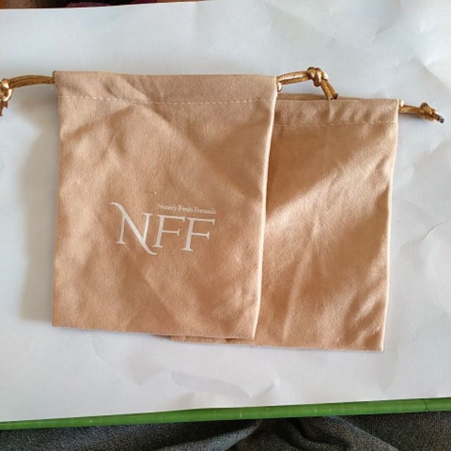 10 Túi rút mini 10x13cm vải nhung màu da NFF
