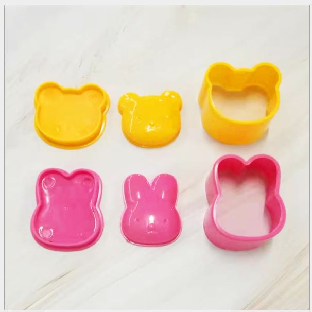 Bộ 3 khuôn ép cơm, làm bánh hình thú dễ thương cho bé p191-130