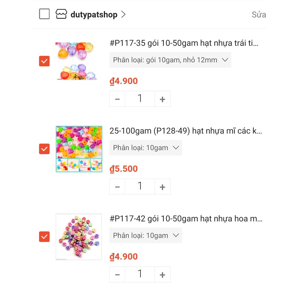 combo nguyên liệu làm vòng zalo Rooma