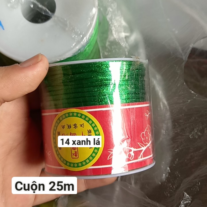 Cuộn 30-100m dây tim 2.5m Đài Loan hàng nhập khẩu loại đẹp nhiều màu để chọn, dây đan vòng tay, dây thắt vòng,vòng cổ