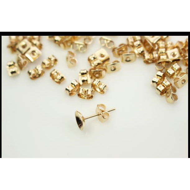 100 CHỐT ĐUÔI HOA TAI - BỊT SAU KHUYÊN XỎ 5-6MM/ CHỐT CHUÔI HOA TAI