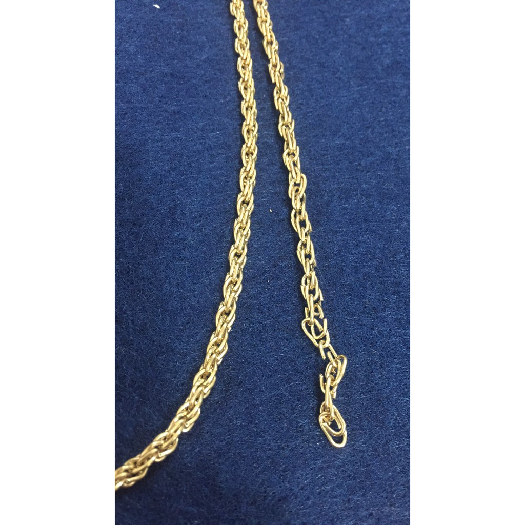 2 met xích đôi màu vàng 3mm