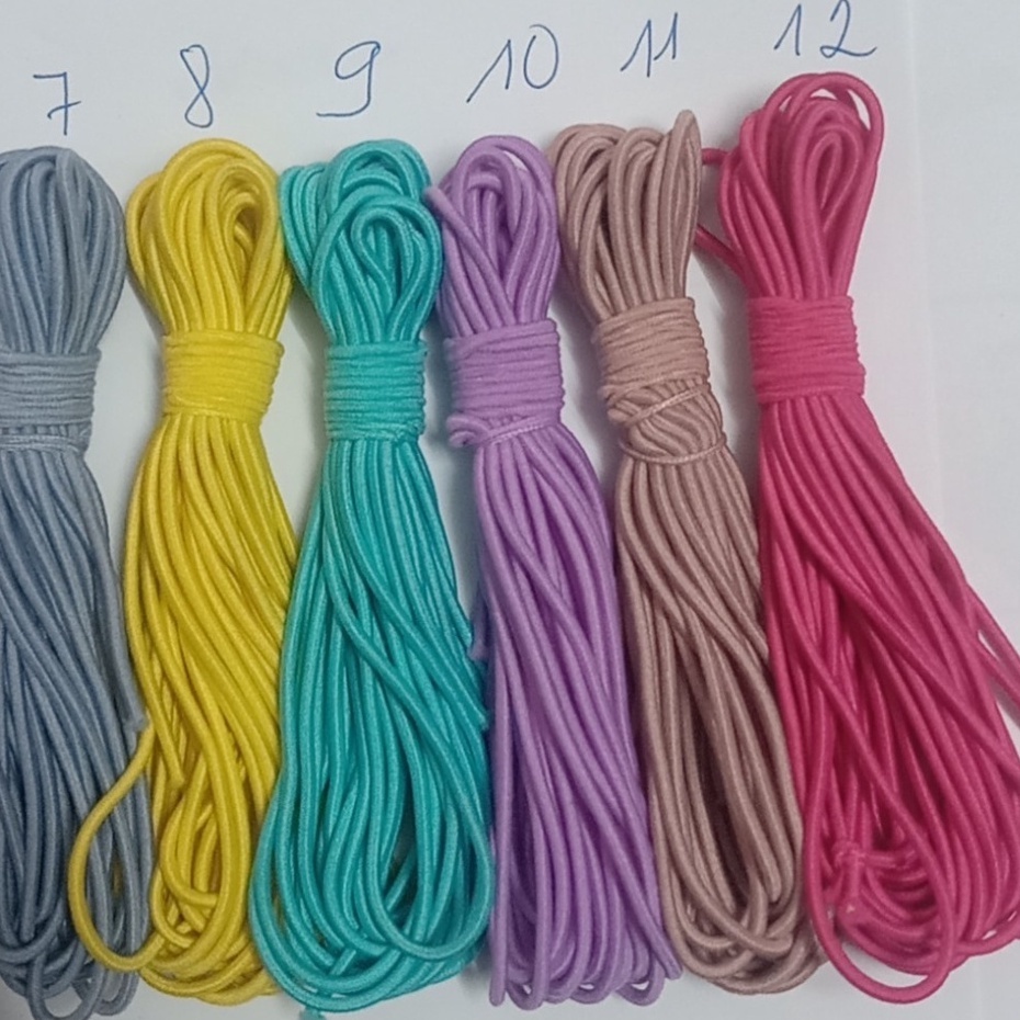 bó 5met dây thun tròn mềm 2mmm làm dây cột tóc