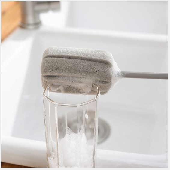 Cọ bọt biển rửa ly cốc thiết kế tay cầm dài tiện dụng