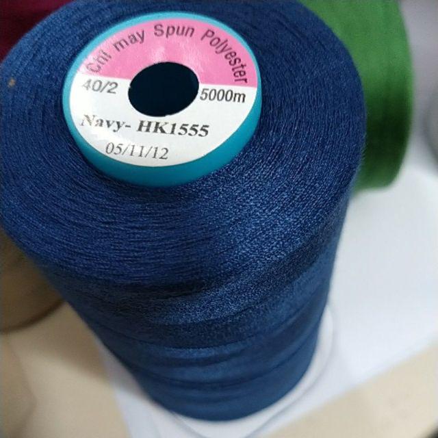 Cuộn chỉ cotton HK- 5000met, chỉ may, chỉ làm tua rua