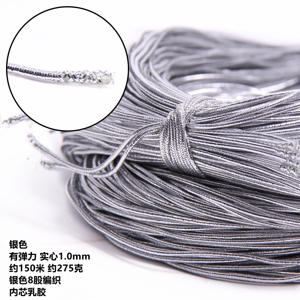 bó lớn 150met Dây thun kim tuyến co giản size 1.2mm -1,5mm