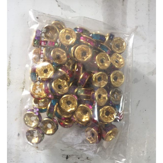 Gói 50 charm đệm đủ màu 6mm