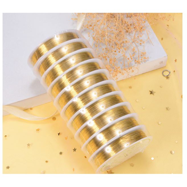 cuộn Dây đồng size 0.5mm nhiều màu làm handmade, trang sức (khoảng 6,5 mét)