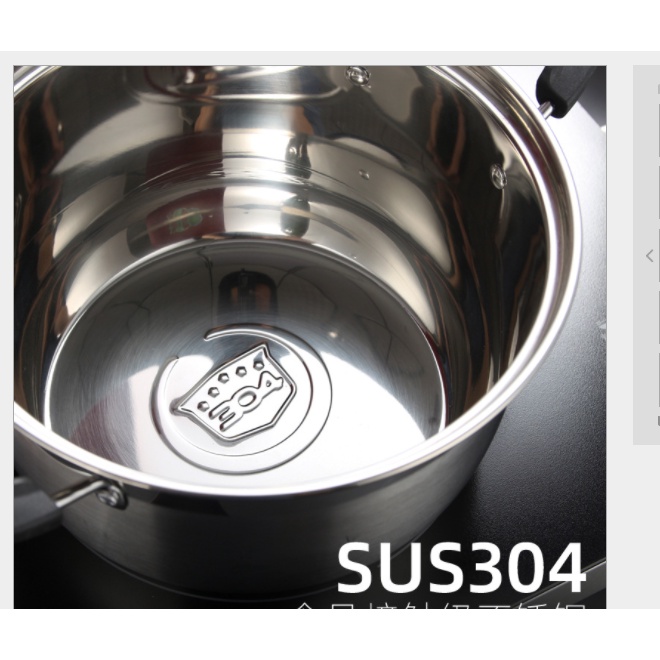 Nồi Inox 304 size 24cm  dùng các loại bếp , kể cả bếp từ LC-017