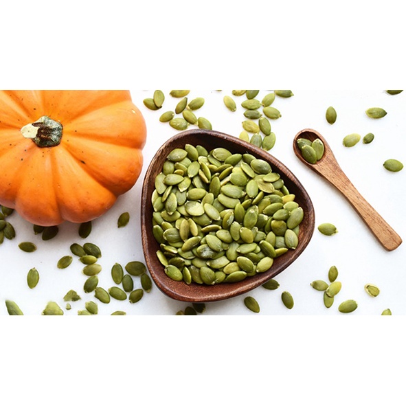 100-500g Nhân hạt bí xanh ấn độ rang chín ăn liền, làm bánh, làm sữa hạt dinh dưỡng