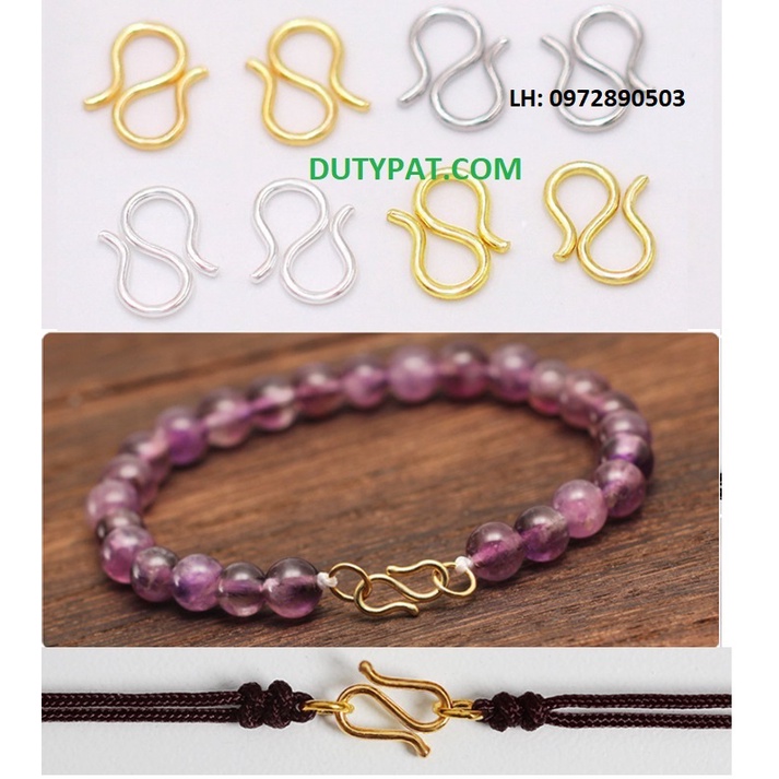 móc khóa chữ M, chữ W, chữ S làm trang sức vòng tay, vòng cổ