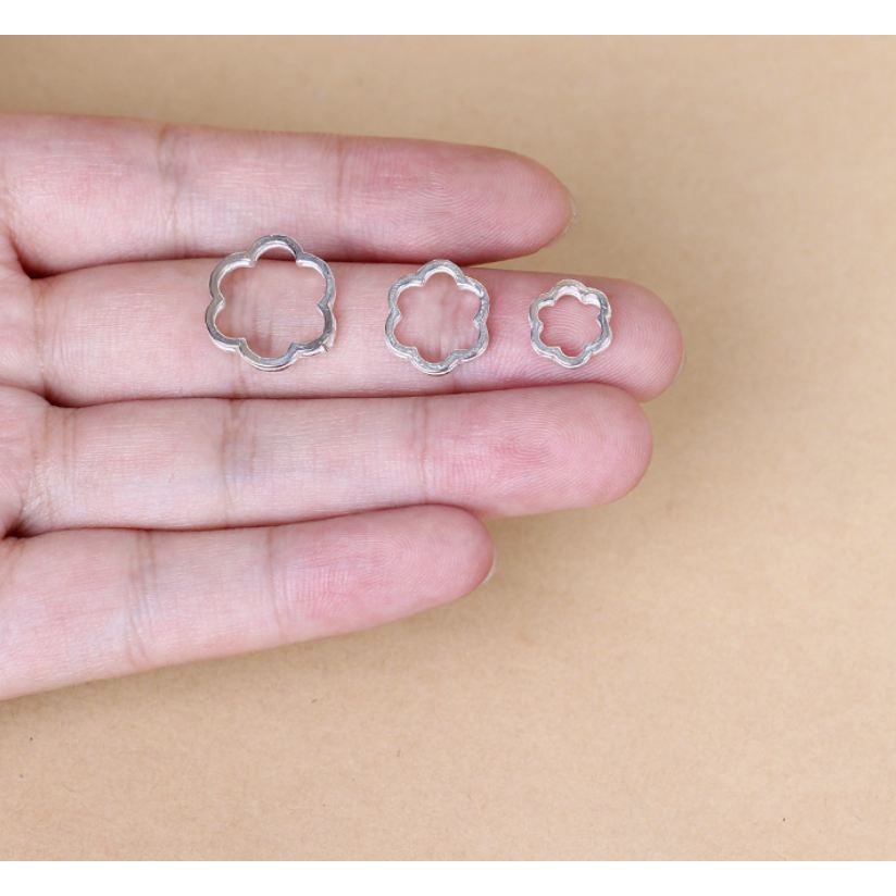 charm hoa 6 cánh bạc 925 size 6-8.5mm