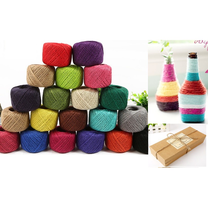 1 cuộn 50met Dây thừng  nhiều màu size 2mm