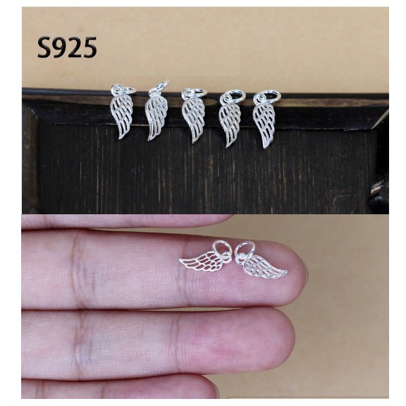 MH1667- mặt bạc 925 cánh chim 4.5x12mm