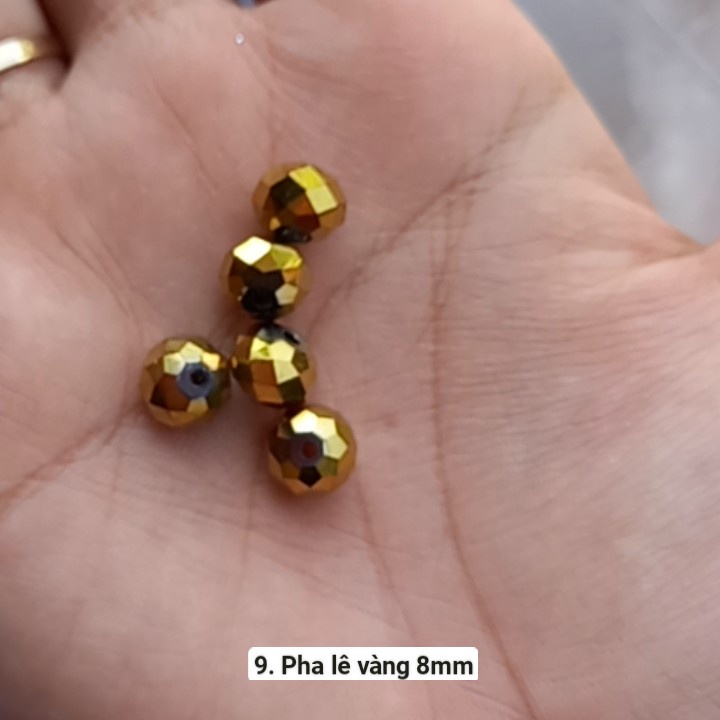 Gói 5 viên pha lê 6mm 8mm 10mm 12mm