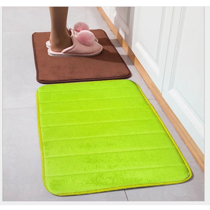 Thảm chùi chân siêu mềm chống trượt,,Thảm trải sàn lau chân nhung san hô đế cao su non,Phòng tắm,Phòng bếp,Phòng ngủ
