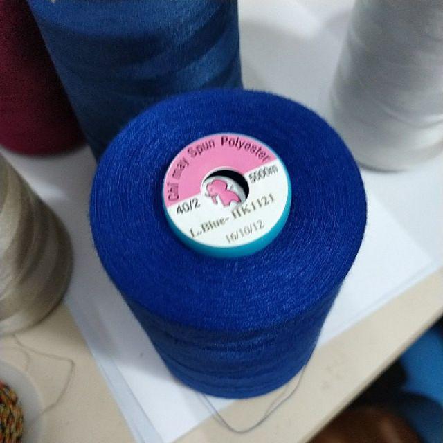 Cuộn chỉ cotton HK- 5000met, chỉ may, chỉ làm tua rua
