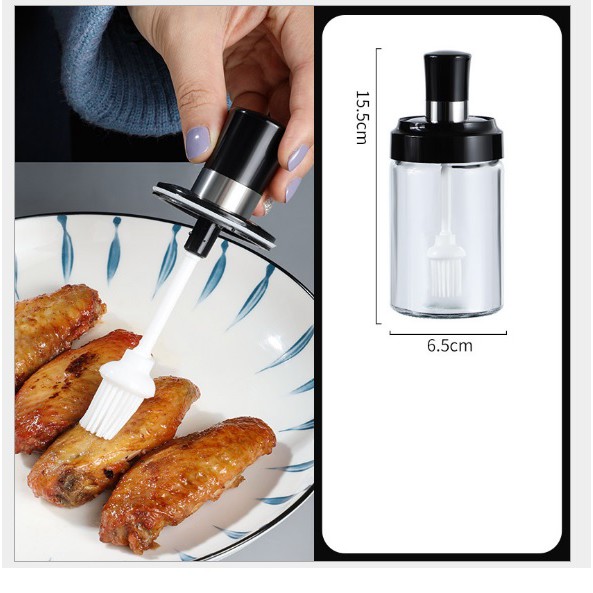 hủ lọ thủy tinh đựng gia vị , dầu ăn cho nhà bếp kiểu nắp nhọn (p175-64)