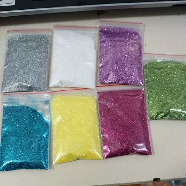 10-25gam bột nhũ kim tuyến trang trí thiệp, móng tay...