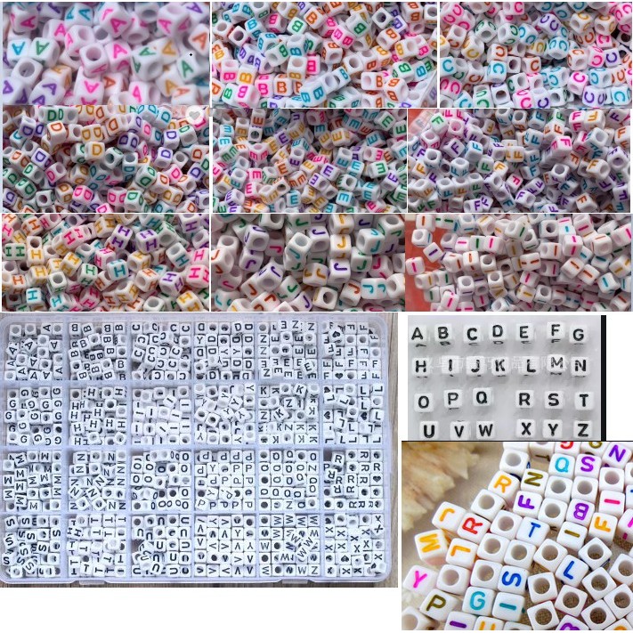 10 Hạt chữ cái vuông 7mm từ A-Z