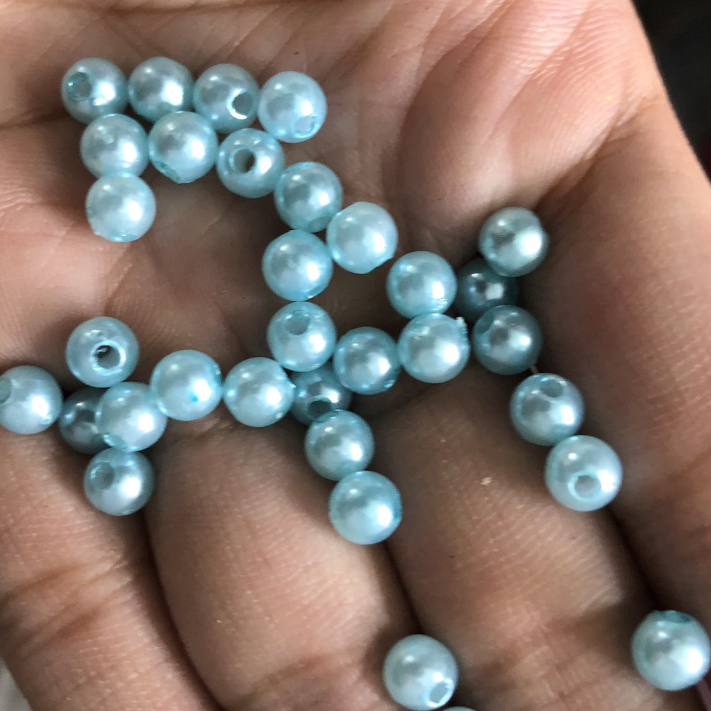 10-50 gam hạt châu 5mm, hạt cườm,hạt bẹt nhựa nhiều màu có lỗ làm trang sức vòng cổ , vòng tay, trang trí quần áo