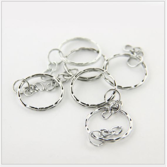 10 Móc chìa khóa viền gợn sóng 23/25/28mm