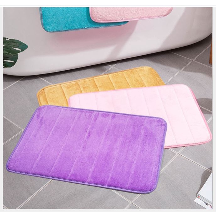 Thảm chùi chân siêu mềm chống trượt,,Thảm trải sàn lau chân nhung san hô đế cao su non,Phòng tắm,Phòng bếp,Phòng ngủ