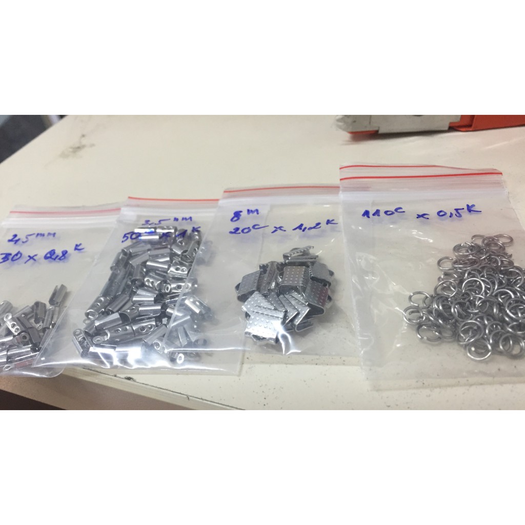 combo kẹp hai lá và khoen 5mm