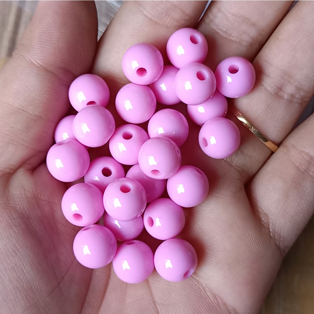 25gam hạt nhựa tròn pastel nhiều size 6/8/10/12/14/16/18/20mm