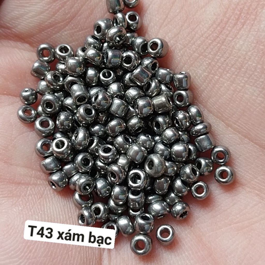 10gam Hạt cườm size trung 3mm đủ màu để chọ dùng trang trí trang sức, quần áo, túi xách, dây đeo khẩu trang