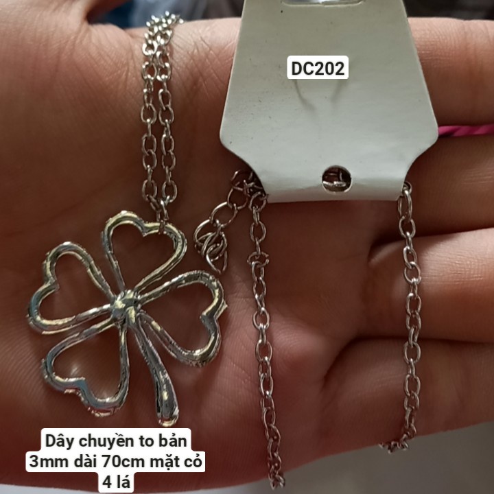Dây chuyền thời trang xích màu bạc :DC201->DC214