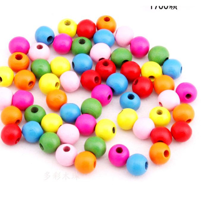 Hạt gỗ tự nhiên đủ màu đủ size 4mm-5mm-6mm-8mm-10mm-12mm-14mm-16mm-18mm-20mm-25mm-30mm/ gói 100gam