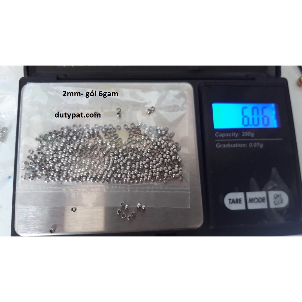 gói 5gam chốt kẹp bi 2/2.5/3mm chặn hạt cườm bằng đồng