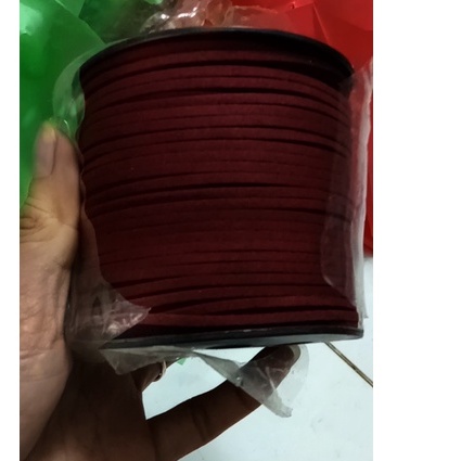 1 cuộn dây da lộn 2mm , dây da nhung, dây nhung làm vòng, dây đan vòng tay, vòng cổ