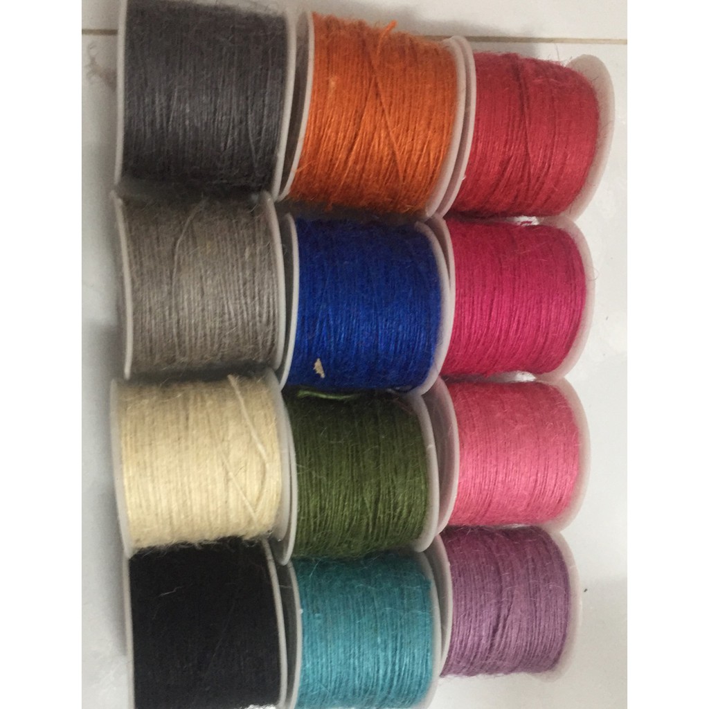 cuộn 90met dây thừng, dây dừa nhiều màu 0.8mm trang trí handmade làm thiệp, gói quà, dreamcatcher,......
