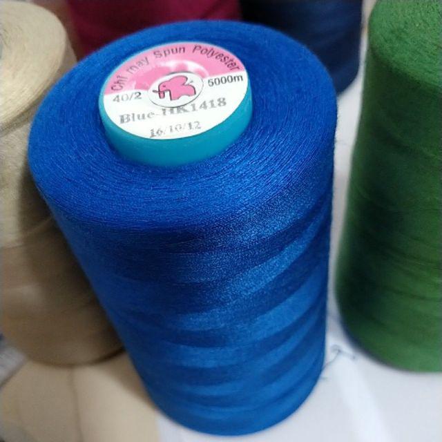Cuộn chỉ cotton HK- 5000met, chỉ may, chỉ làm tua rua