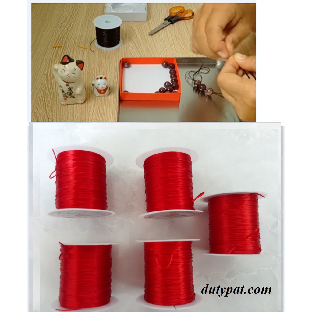 combo 5 cuộn dây cước lụa thun đủ màu (chỉ 7k/1 cuộn)